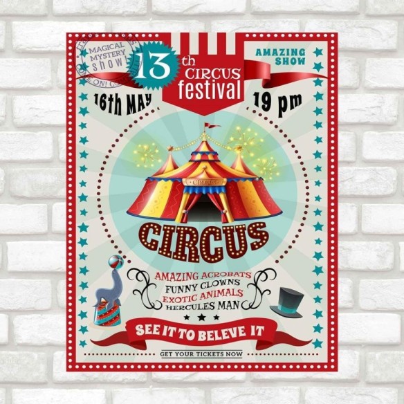 Poster Decorativo circo infantil PA016