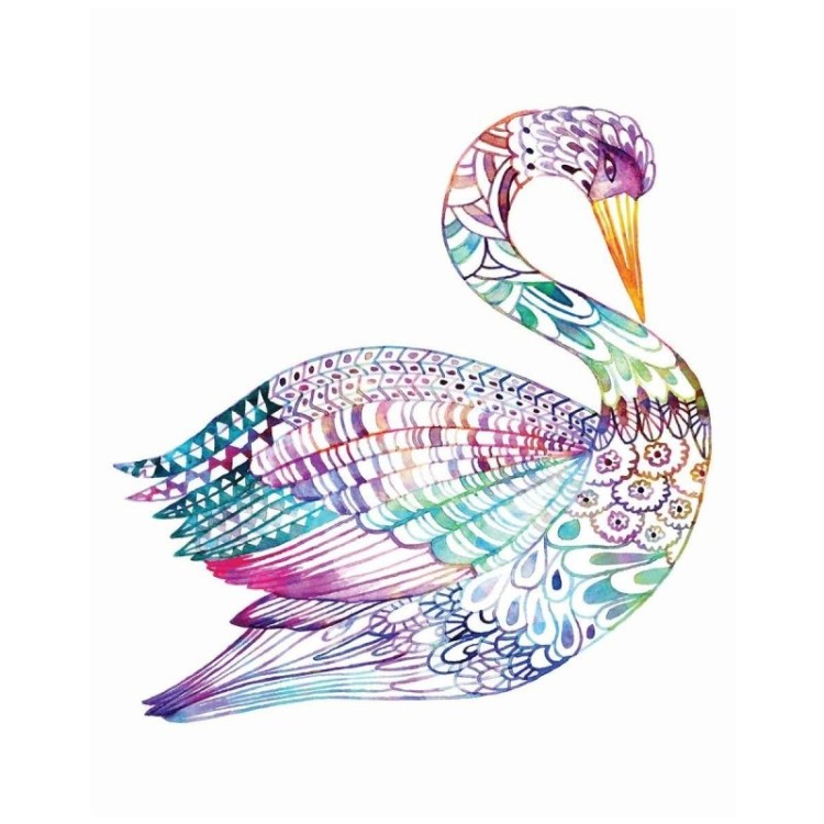 Poster Decorativo cisne colorido PA0113
