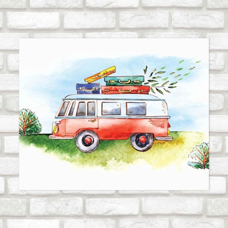 Poster Decorativo combi viagem PA029