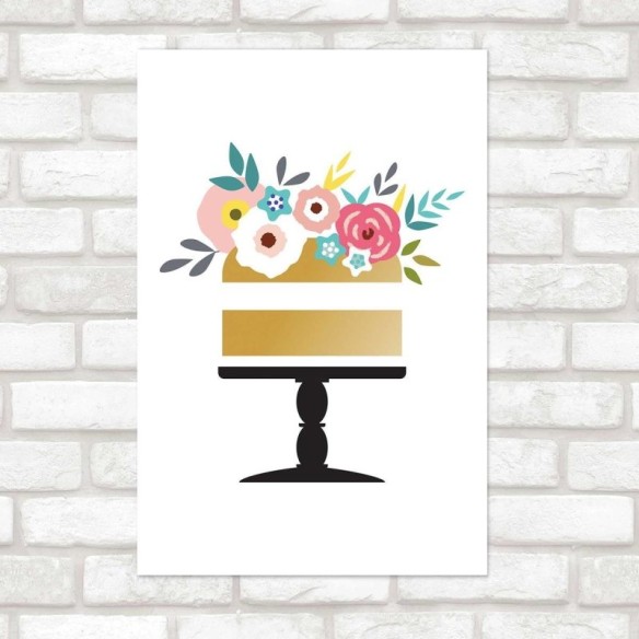 Poster Decorativo Confeitaria Bolo N010272