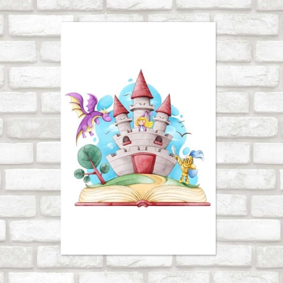 Poster Decorativo Conto de Fadas em Aquarela N07076