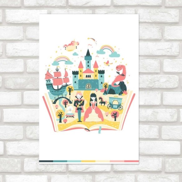 Poster Decorativo Conto de Fadas Livro N07202