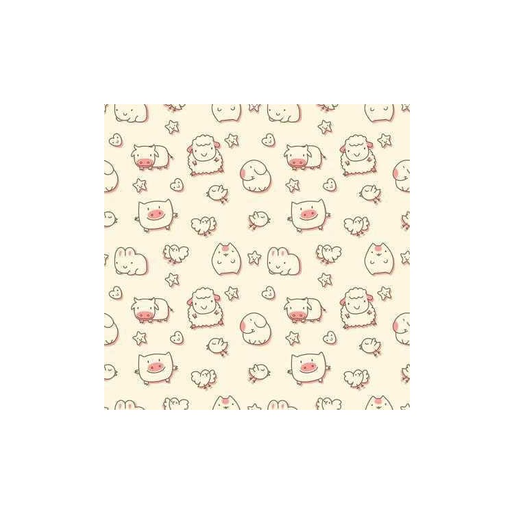 Papel de Parede Adesivo Animais Bege 110018279