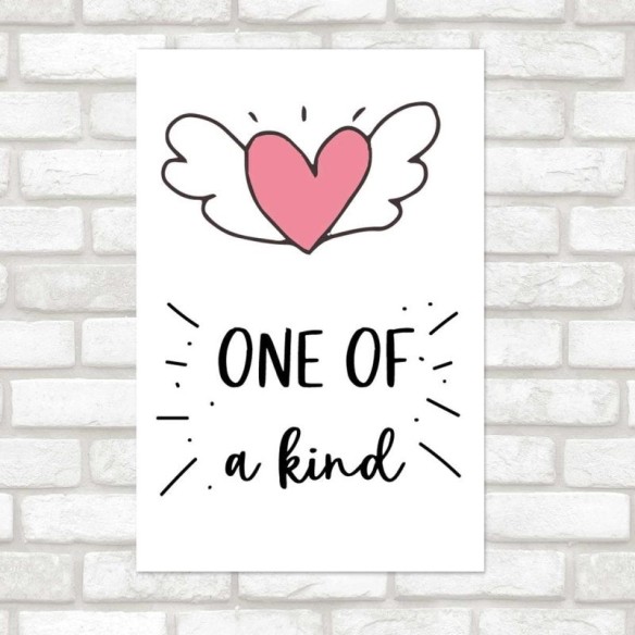 Poster Decorativo Coração Alado One of a Kind N07230