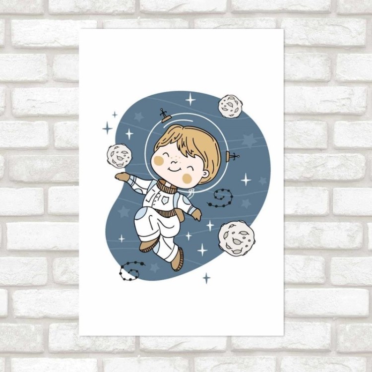 Poster Decorativo Criança Astronauta N09260