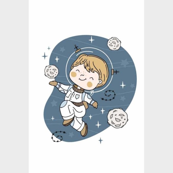 Poster Decorativo Criança Astronauta N09260