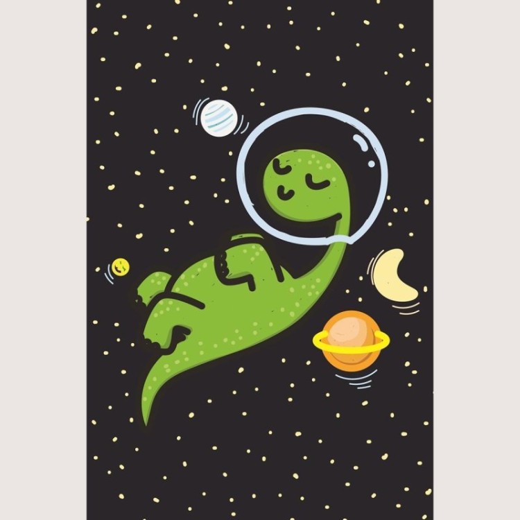 Poster Decorativo Dinossauro Astronauta N010229