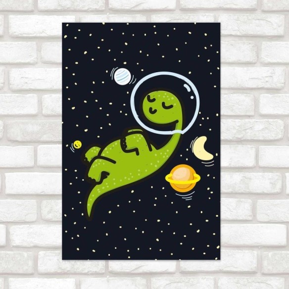 Poster Decorativo Dinossauro Astronauta N010229