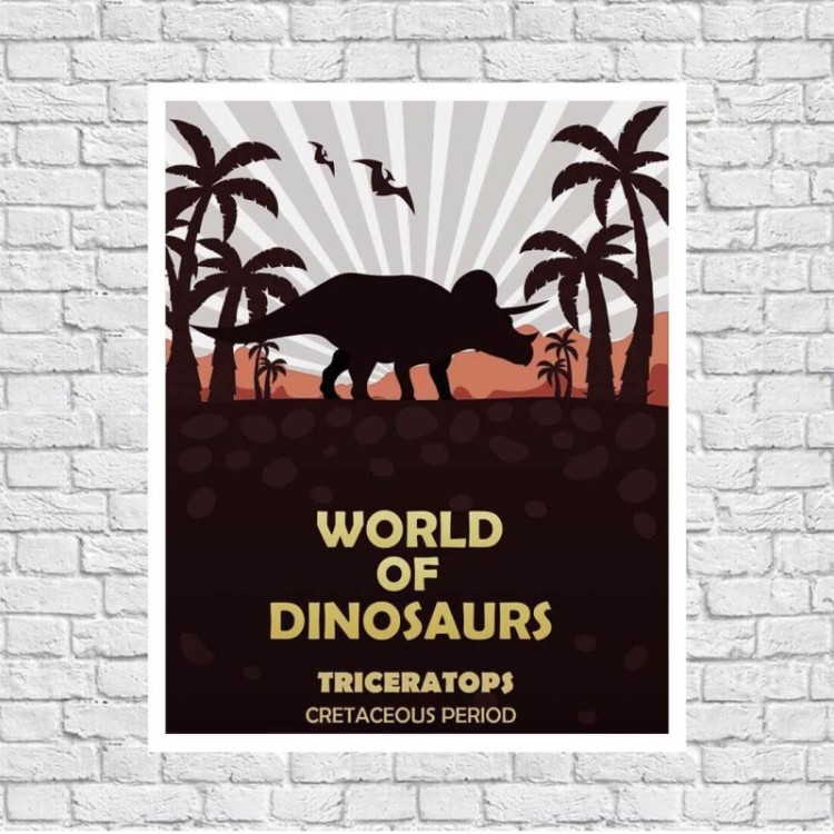 Poster Decorativo Dinossauro Geek 1230