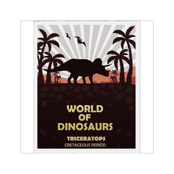 Poster Decorativo Dinossauro Geek 1230