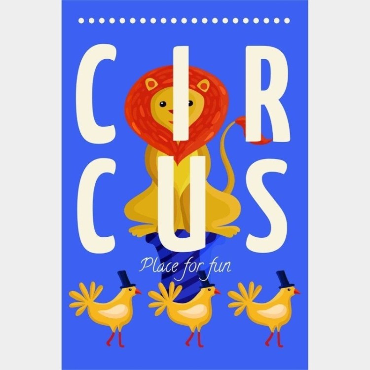 Poster Decorativo Divertido Circo N014222