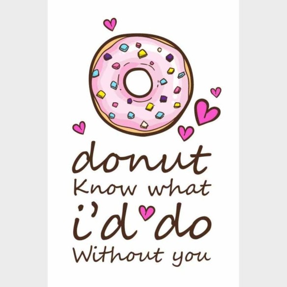 Poster Decorativo Donut E Corações N09242