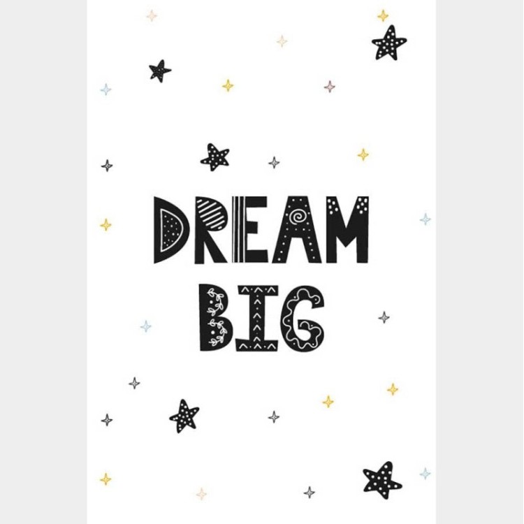 Poster Decorativo Dream Big - Sonhe Grande N08102