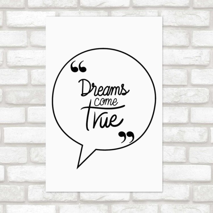 Poster Decorativo Dreams Come True N07254