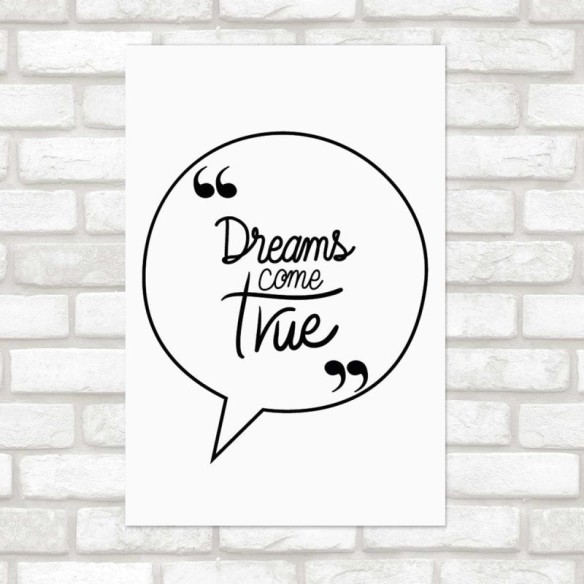 Poster Decorativo Dreams Come True N07254