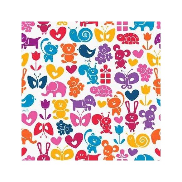 Papel de Parede Adesivo Animais Colorido 1273