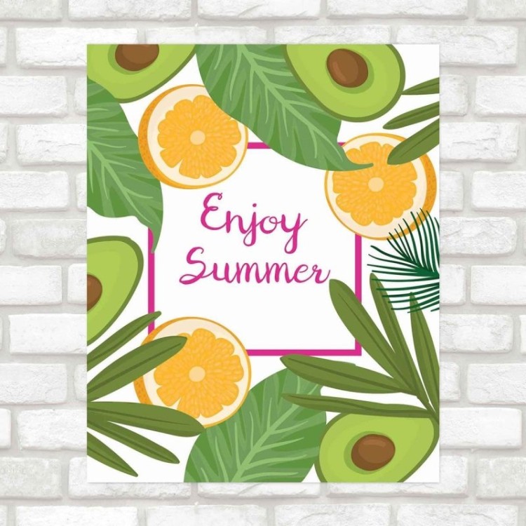 Poster Decorativo Enjoy Summer frutas PA064