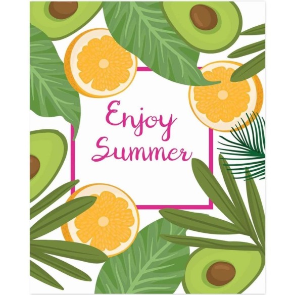 Poster Decorativo Enjoy Summer frutas PA064