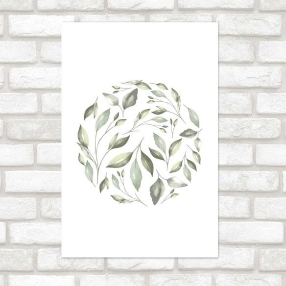 Poster Decorativo Esfera de folhas N08286