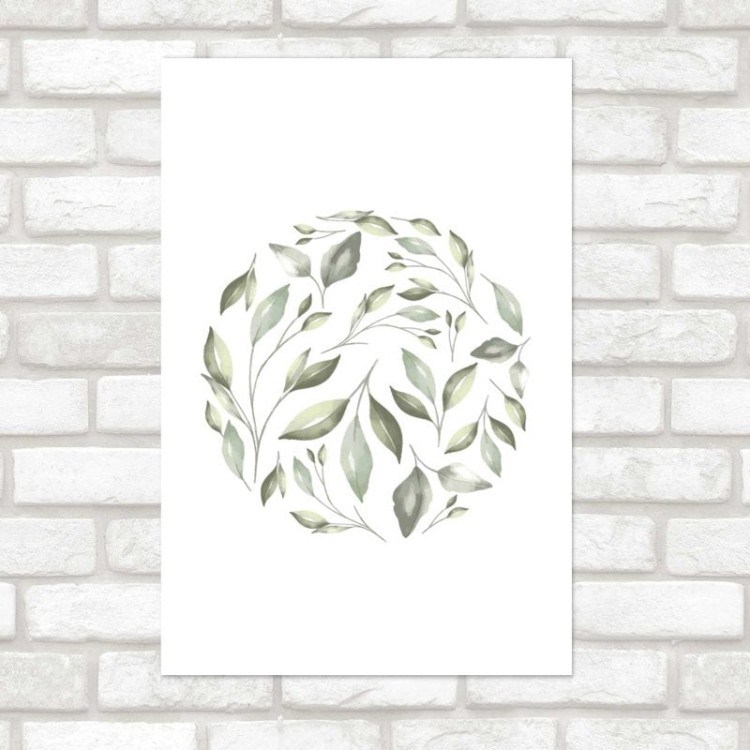 Poster Decorativo Esfera de folhas N08286