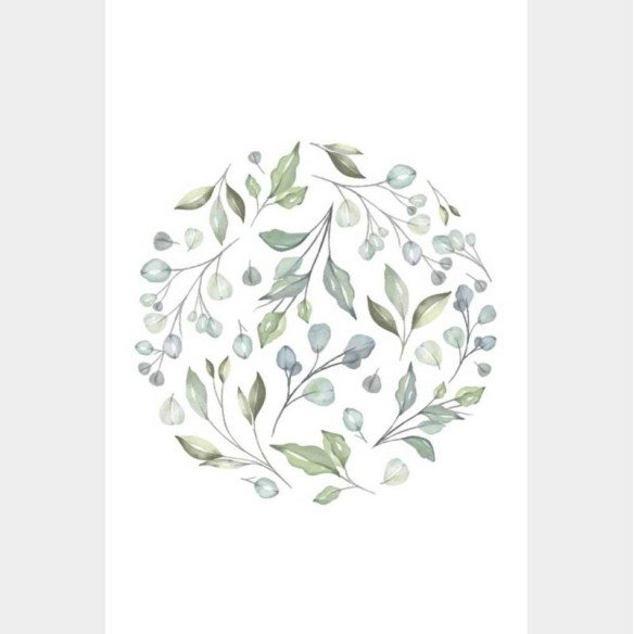 Poster Decorativo Esfera de folhas Verde N08284