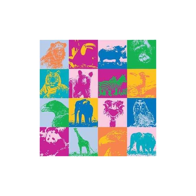Papel de Parede Adesivo Animais Coloridos 1395