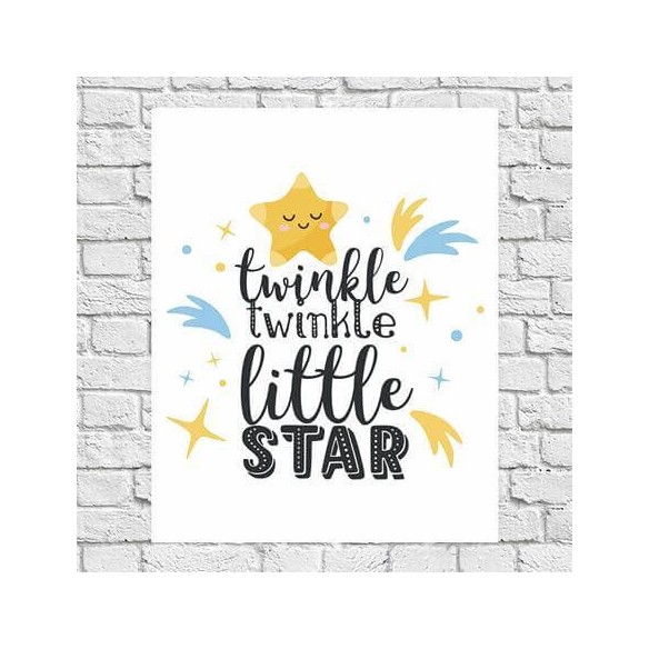 Poster Decorativo Estrela Céu Lua 84442