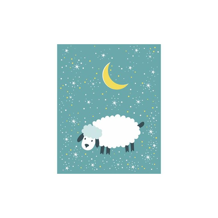 Poster Decorativo Estrela Céu Lua Ovelha 53612