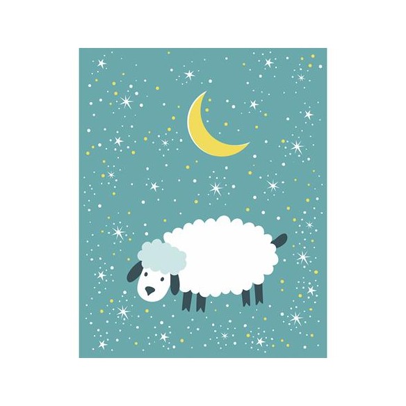 Poster Decorativo Estrela Céu Lua Ovelha 53612