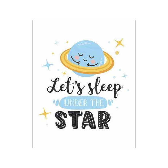 Poster Decorativo Estrela Céu Lua Planeta 84441