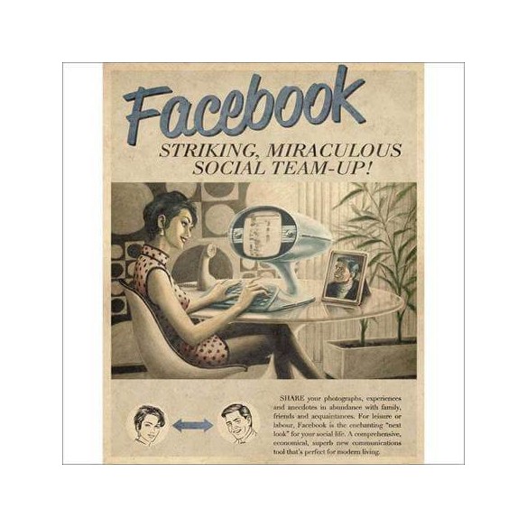 Poster decorativo Facebook Retrô 8507