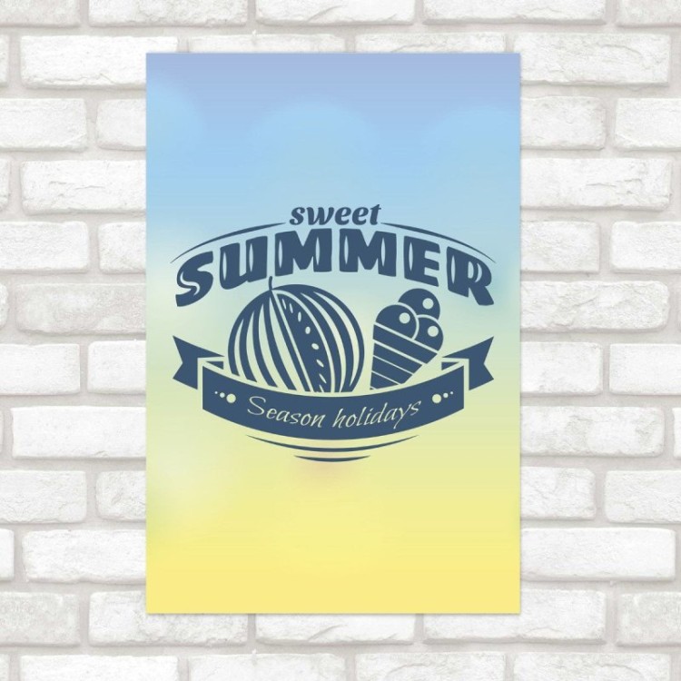 Poster Decorativo Férias Sweet Summer N012163