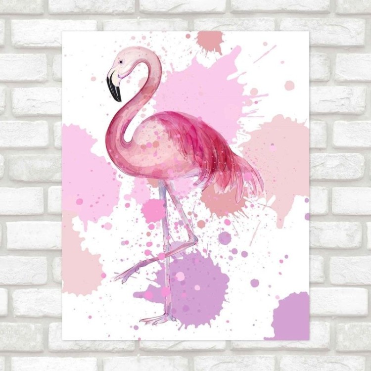 Poster Decorativo Flamingo artístico PA013