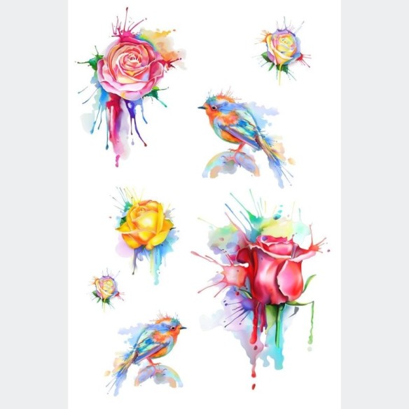 Poster Decorativo Floral Aquarela N010285