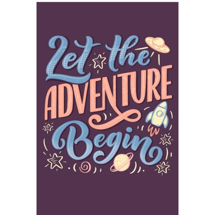 Poster Decorativo Foguete Let the Adventure...