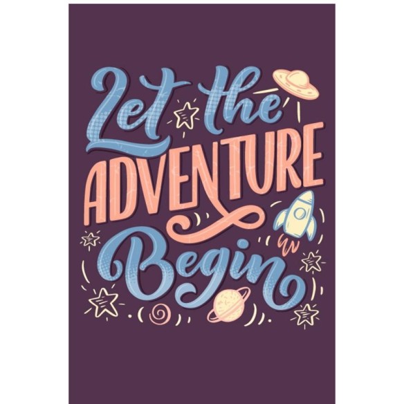 Poster Decorativo Foguete Let the Adventure Begin N07275