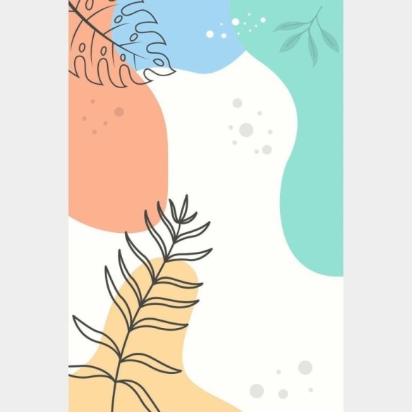 Poster Decorativo Folhas Abstrato N014215