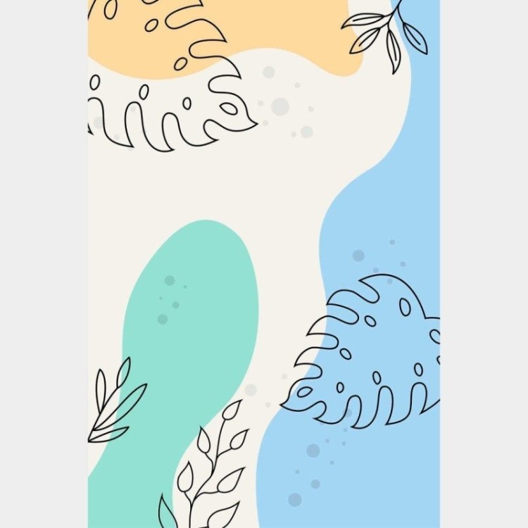 Poster Decorativo Folhas Abstrato N014216