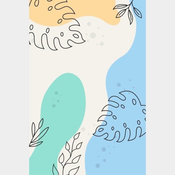 Poster Decorativo Folhas Abstrato N014216