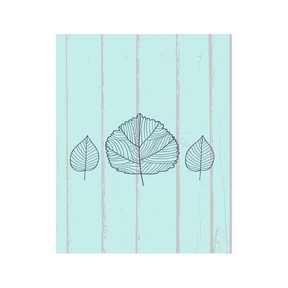 Poster Decorativo Folhas Natureza Listrado 6543513215
