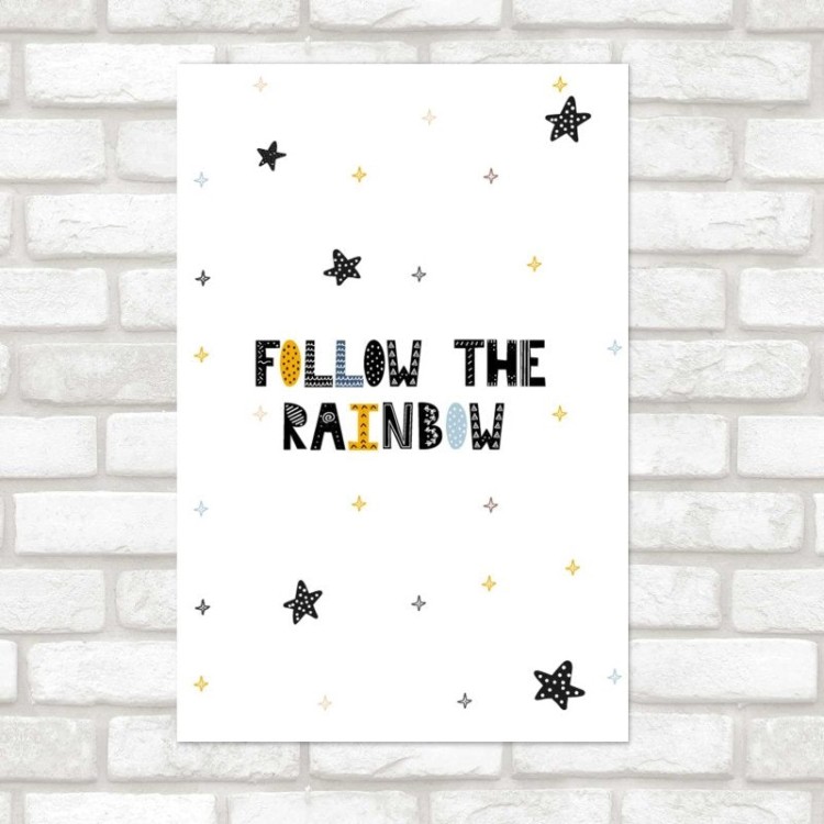 Poster Decorativo Follow The Rainbow N08099