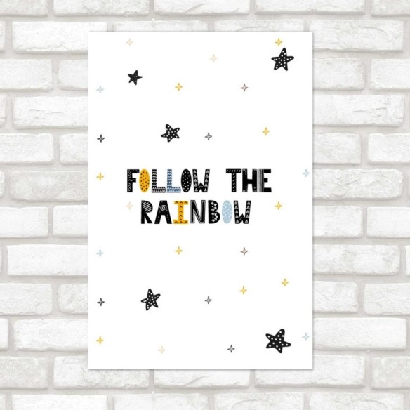 Poster Decorativo Follow The Rainbow N08099