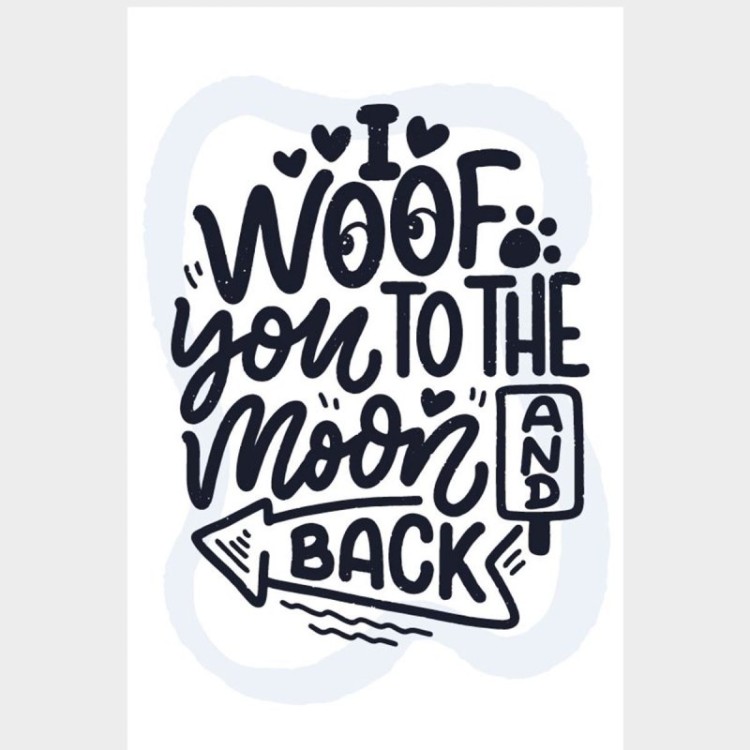 Poster Decorativo Frase Inspiracional Cachorro...