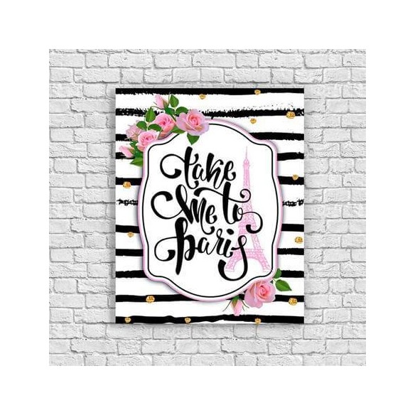 Poster Decorativo Frase Paris  10651347