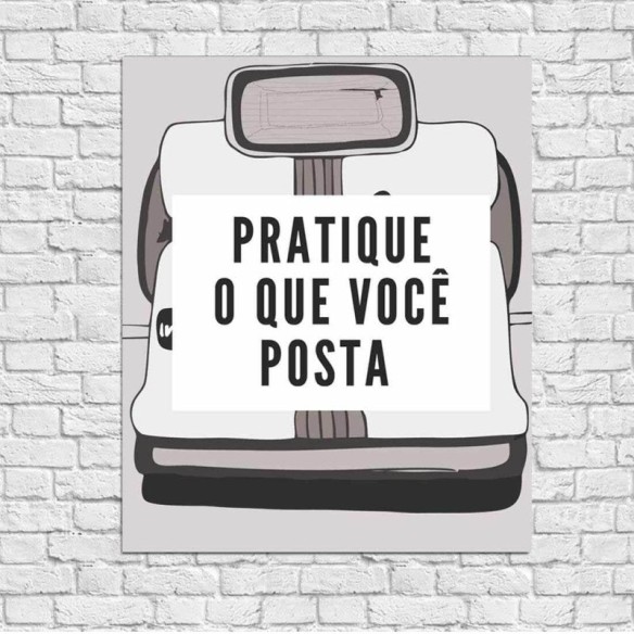 Poster Decorativo Frase Rede Social 16070