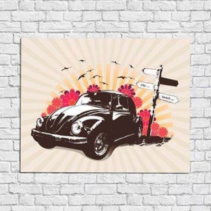 Poster Decorativo Fusca...