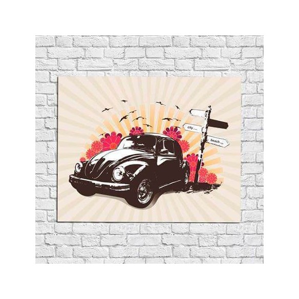 Poster Decorativo Fusca Retrô 018