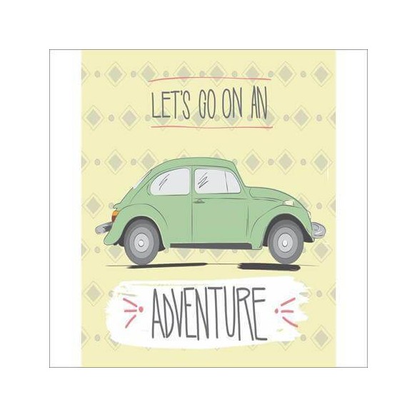 Poster Decorativo Fusca Verde 102040