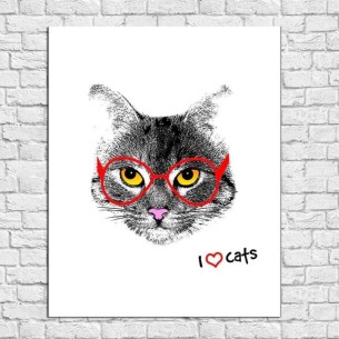 Poster Decorativo Gato de...