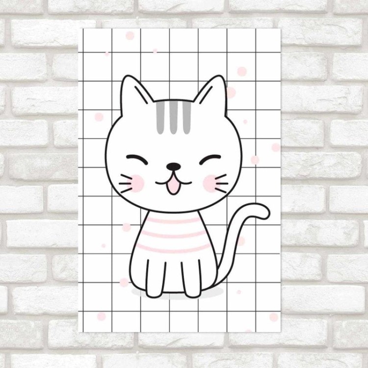 Poster Decorativo Gato Feliz N09272